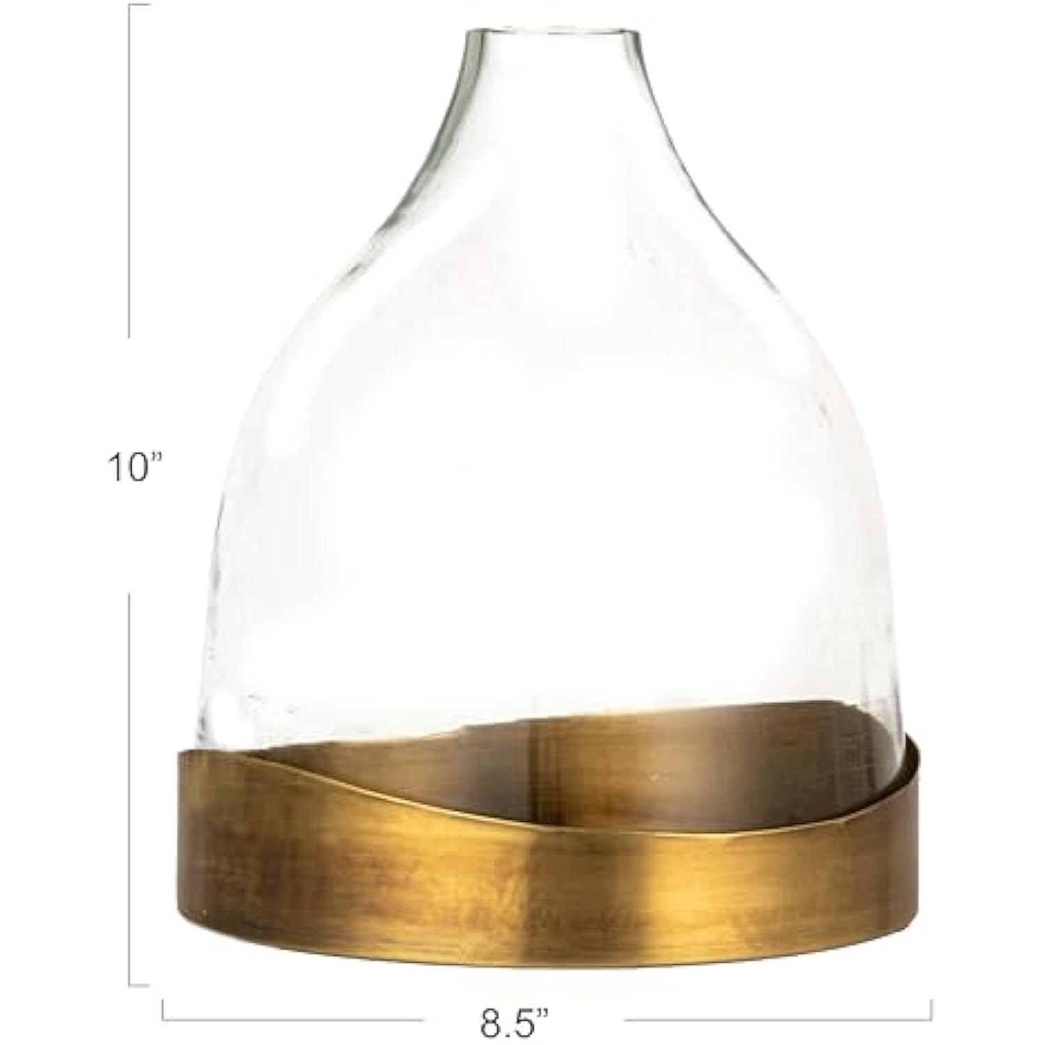 Sophisticated Glass Cloche with Metal Tray