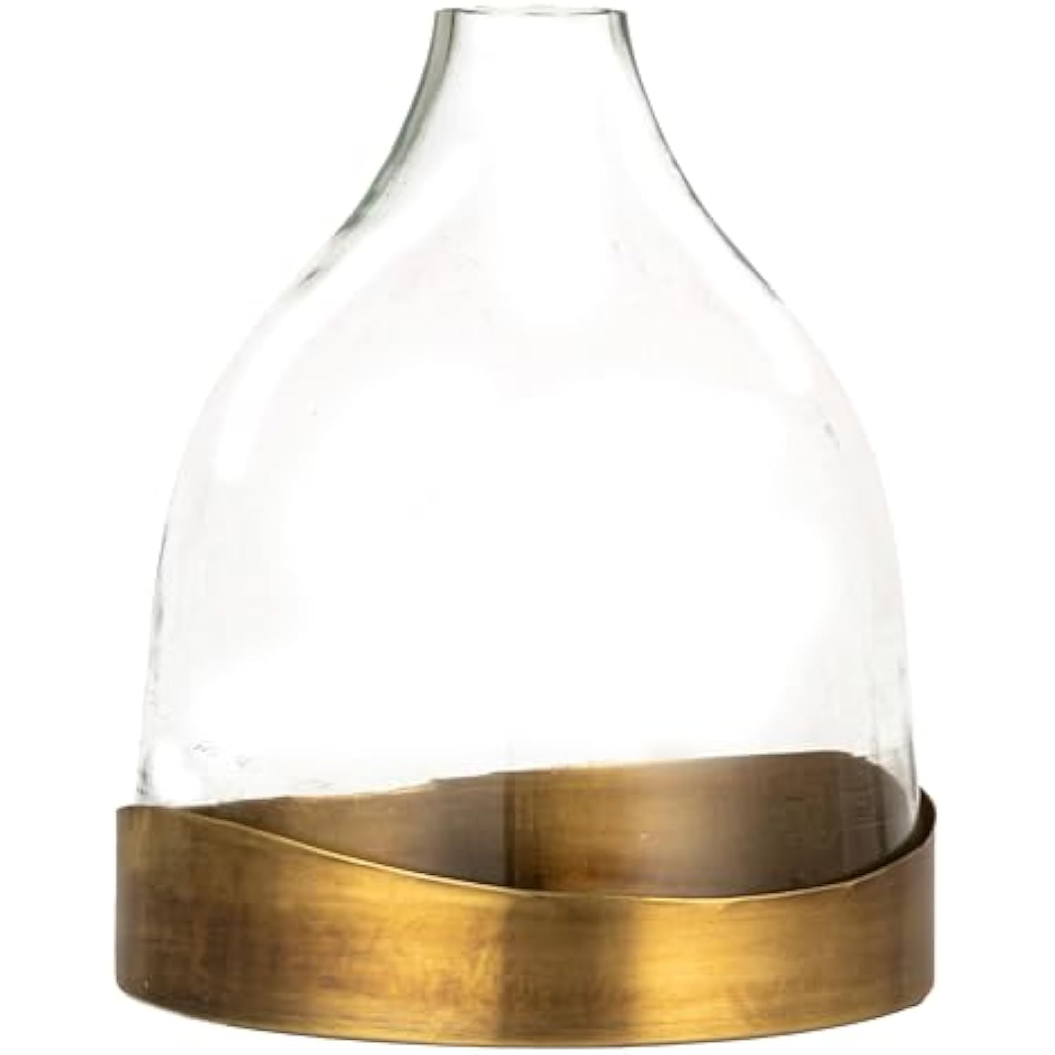 Sophisticated Glass Cloche with Metal Tray
