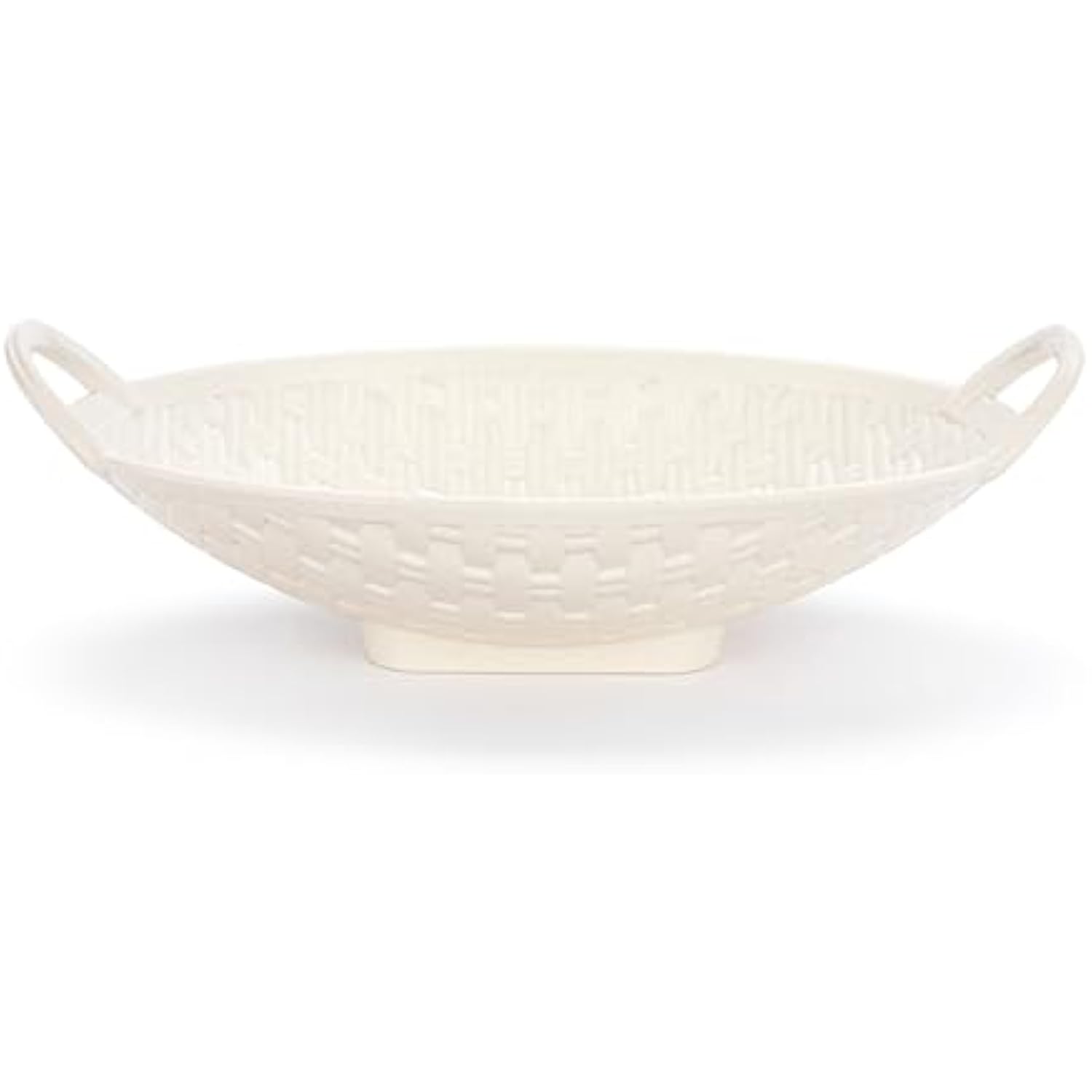 14.5 x 8 Inch White Melamine Bread Dinner Roll Serving Platter