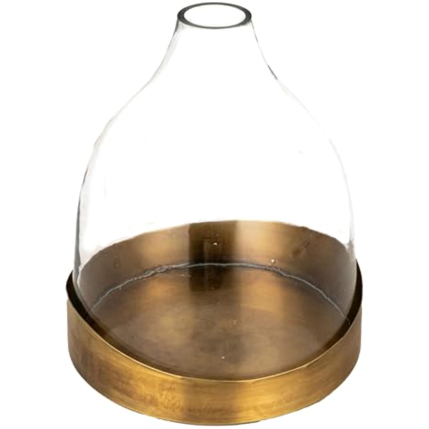Sophisticated Glass Cloche with Metal Tray