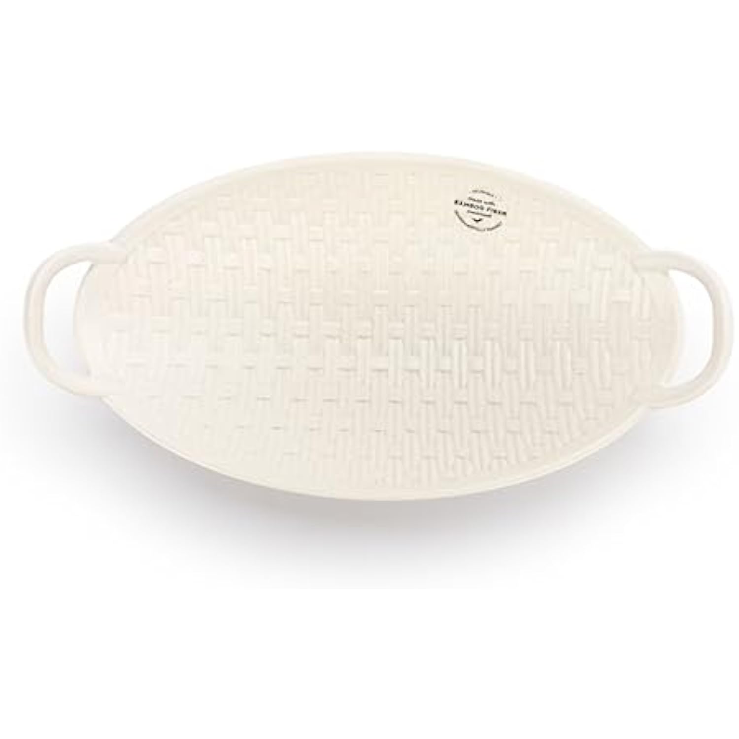 14.5 x 8 Inch White Melamine Bread Dinner Roll Serving Platter