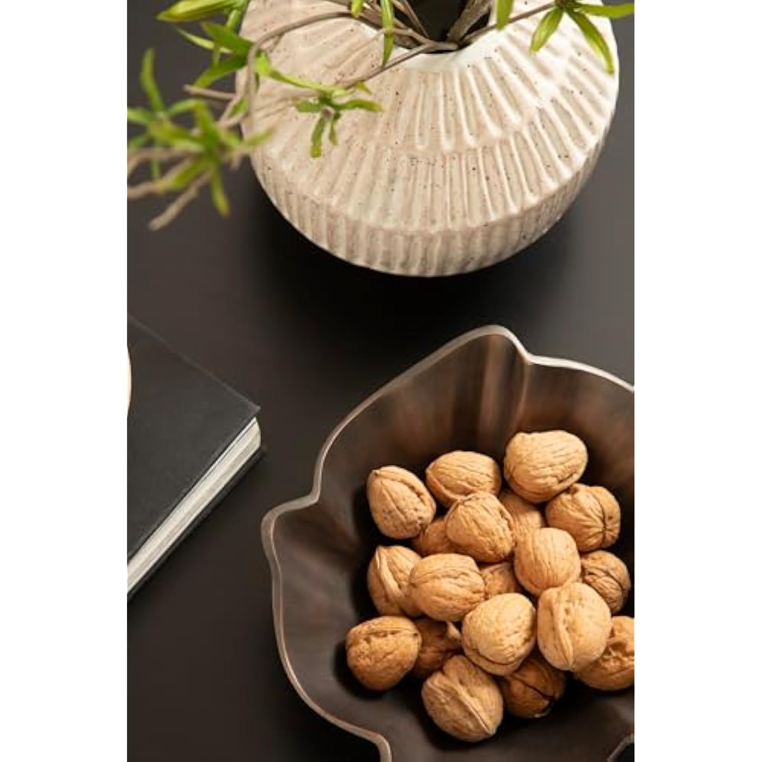 Flutte Scalloped Decorative Metal Serving Bowl