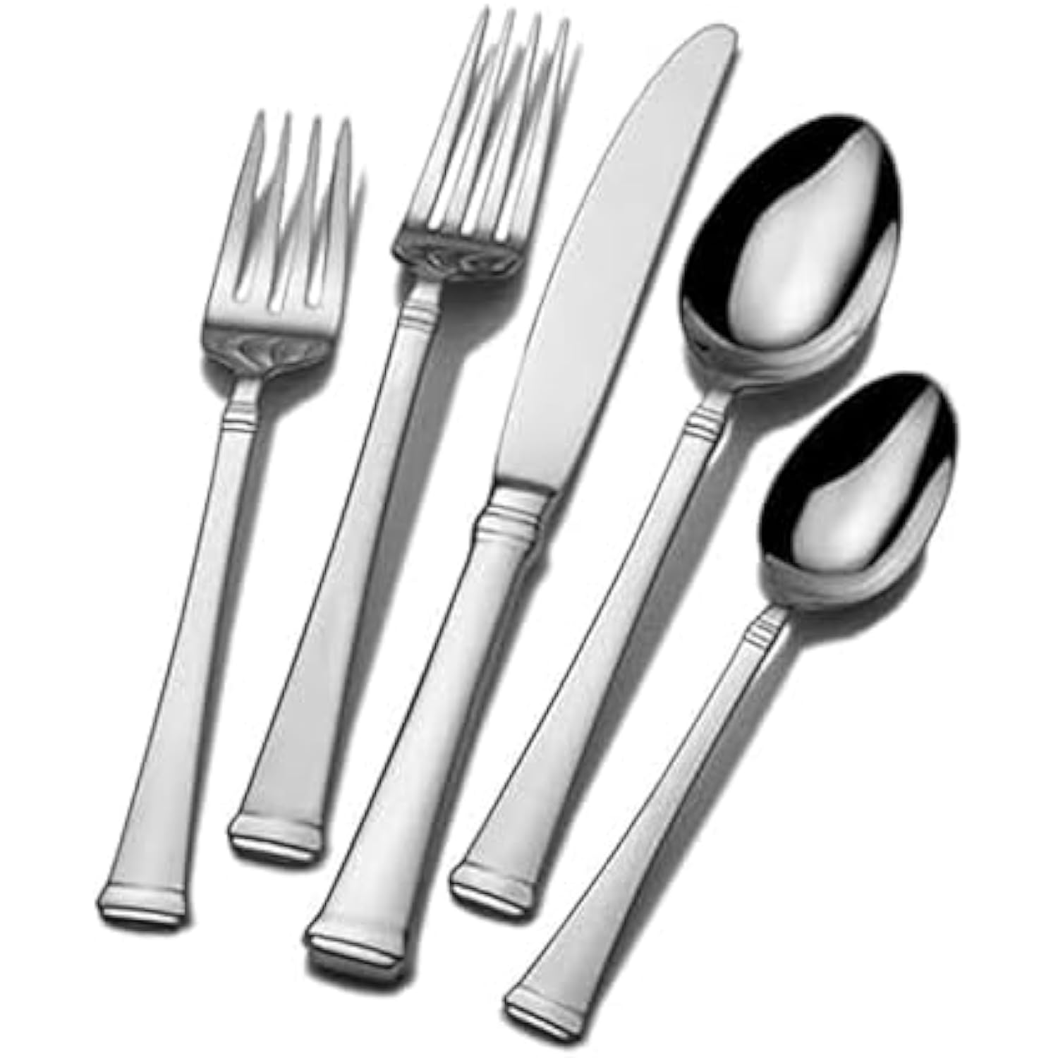 65-Piece Flatware Set for 12, 18/10 Stainless Steel Silverware with Forks, Knives, Spoons, and Serving Utensils