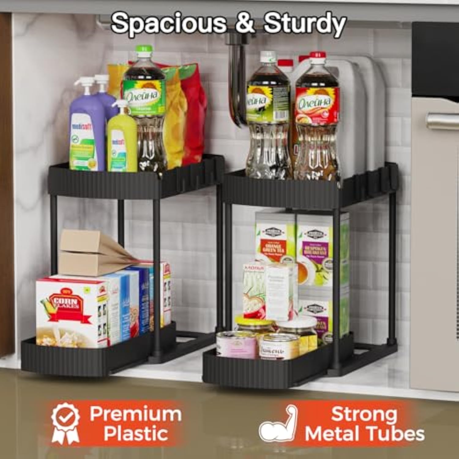 Under Sink/Cabinet Organizers and Storage for Bathroom & Kitchen