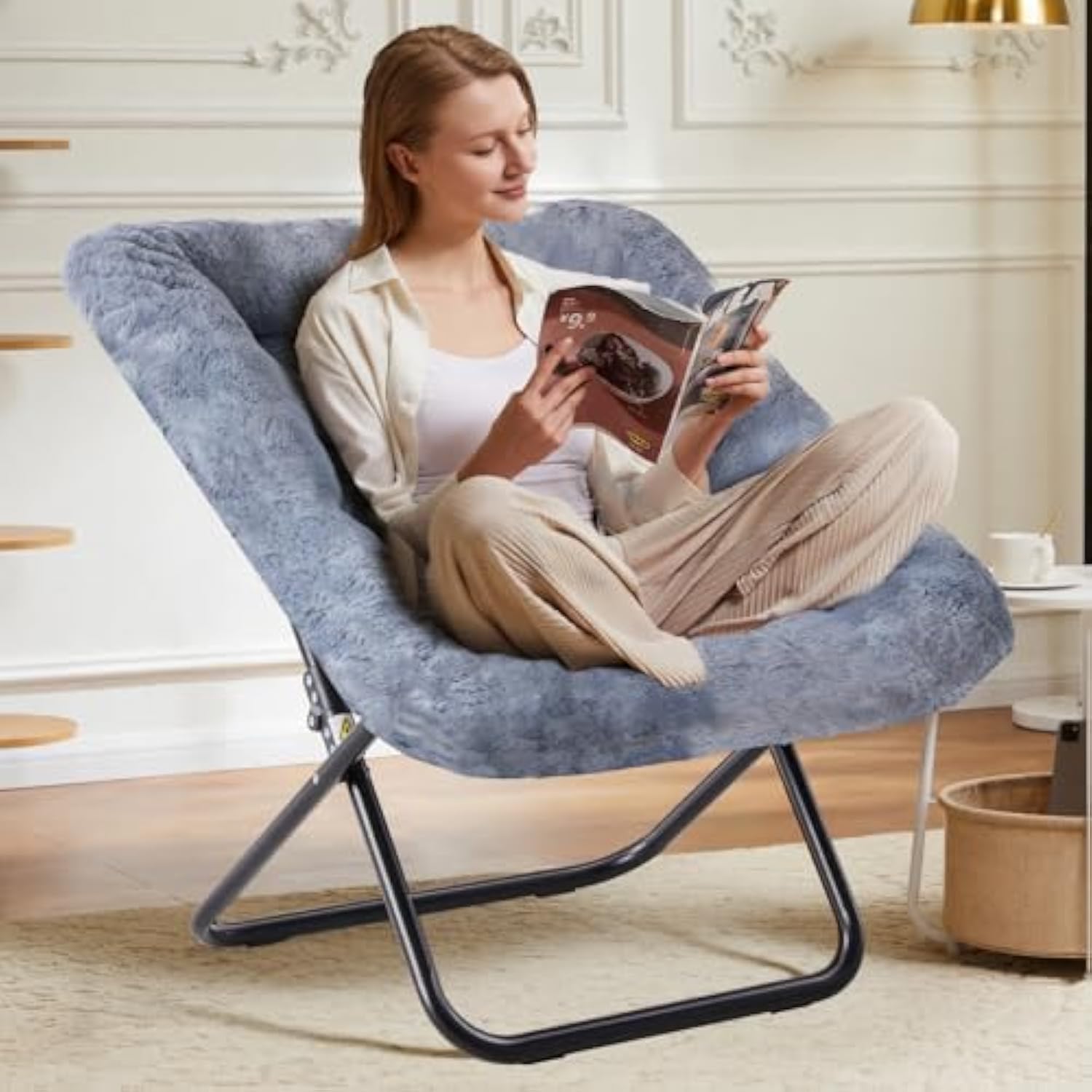 Large Size Foldable Comfy Chair for Adults