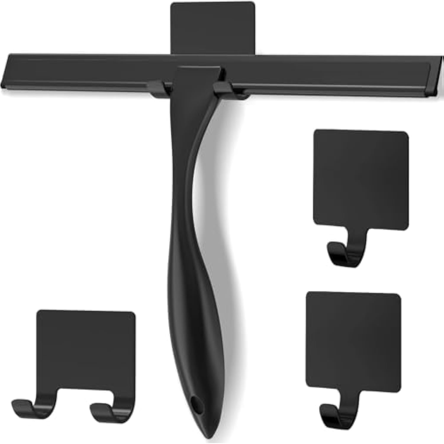 Shower Squeegee for Glass Door with 3 Adhesive Hook