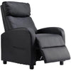 Recliner Chair PU Leather  Jet Black Recliner Sofa