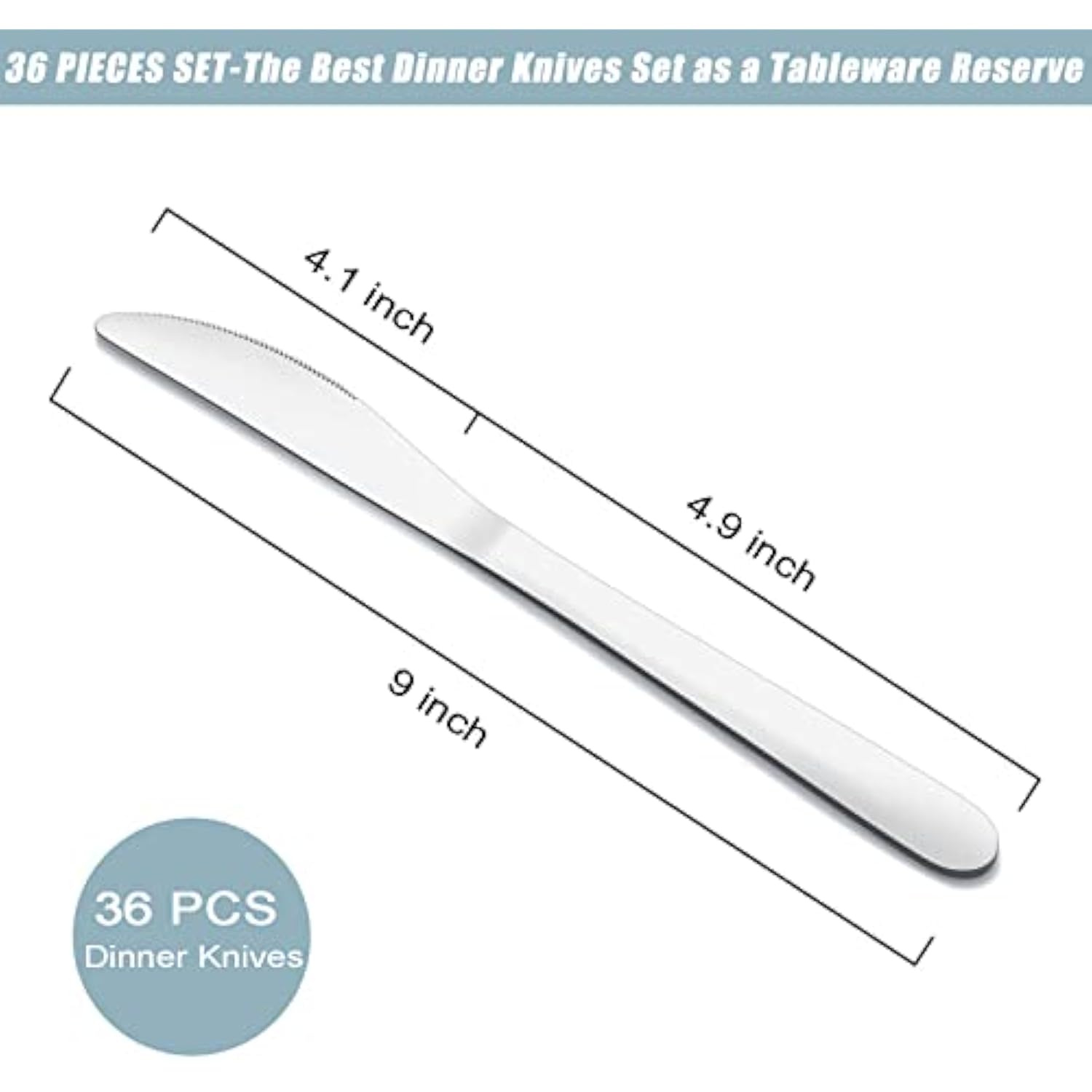 36-Piece Stainless Steel Butter Knives