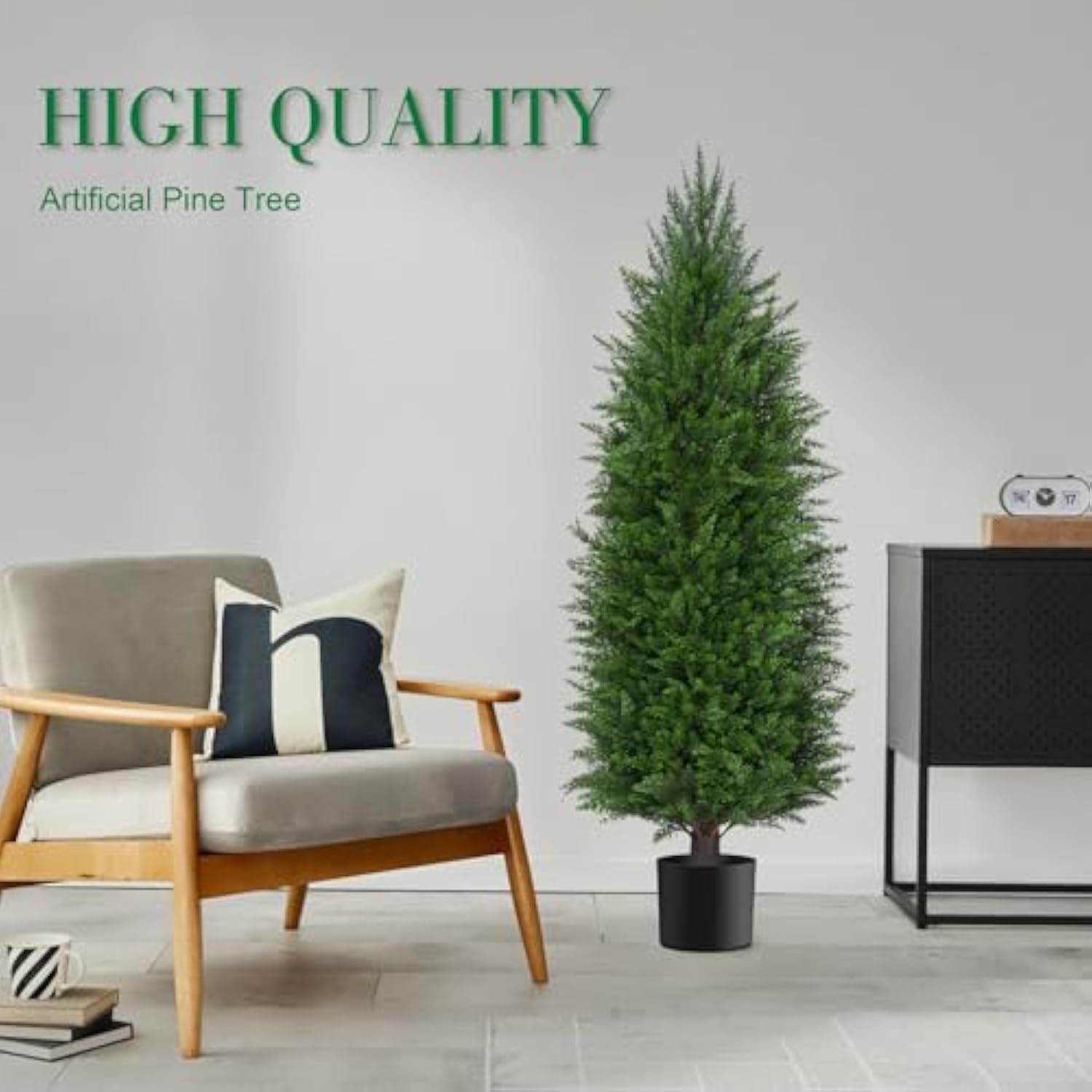 4FT Artificial Topiary Cedar Plants Outdoor