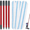 3 Pack Mop Replacement Pads & 30 Inch to 58 Inch Extendable Length Mop Handle