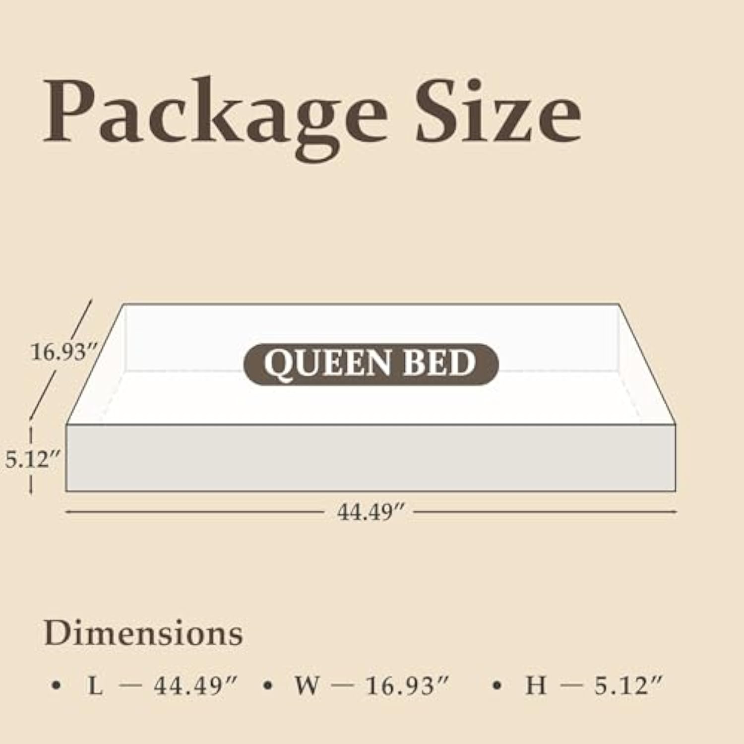 All-Metal Support System Rustic Brown Queen Bed Frame with Headboard and Footboard