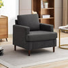 Modern Linen Fabric Dark Grey Armchair