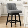 26 Inch Modern Kitchen Island Chairs with Back and Solid Wood Legs for Home Bar