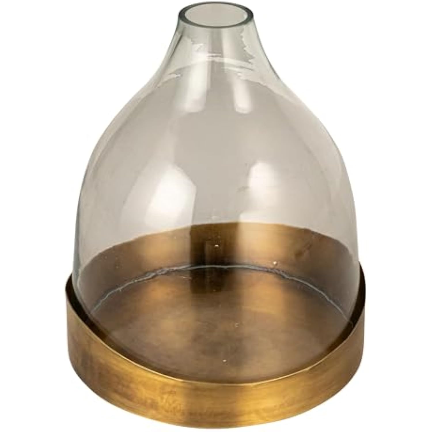 Sophisticated Glass Cloche with Metal Tray