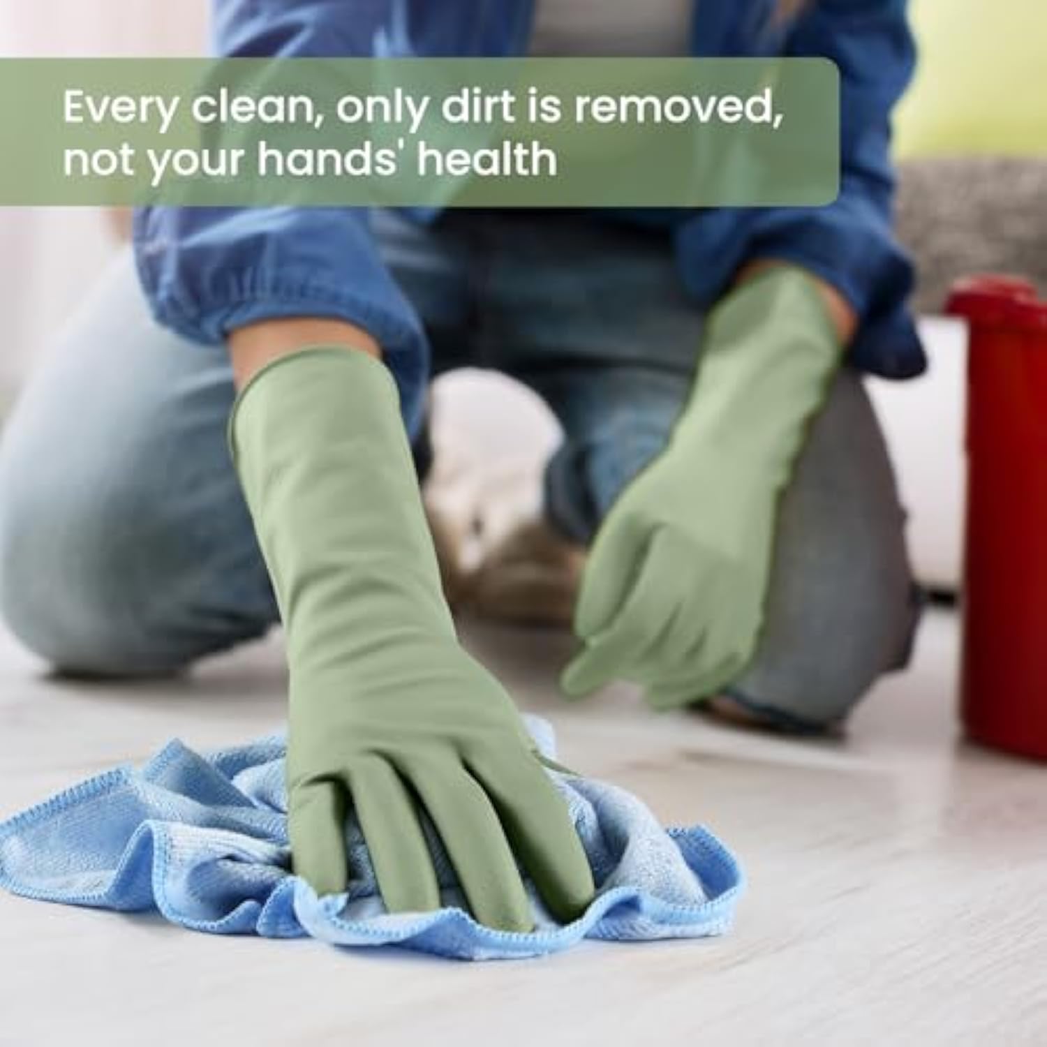 4 Pairs Reusable Kitchen Gloves for Washing Dishes and Household Cleaning