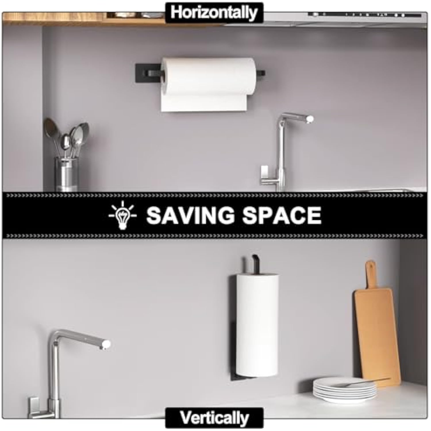 Aluminum Kitchen Roll Dispenser Under Cabinet