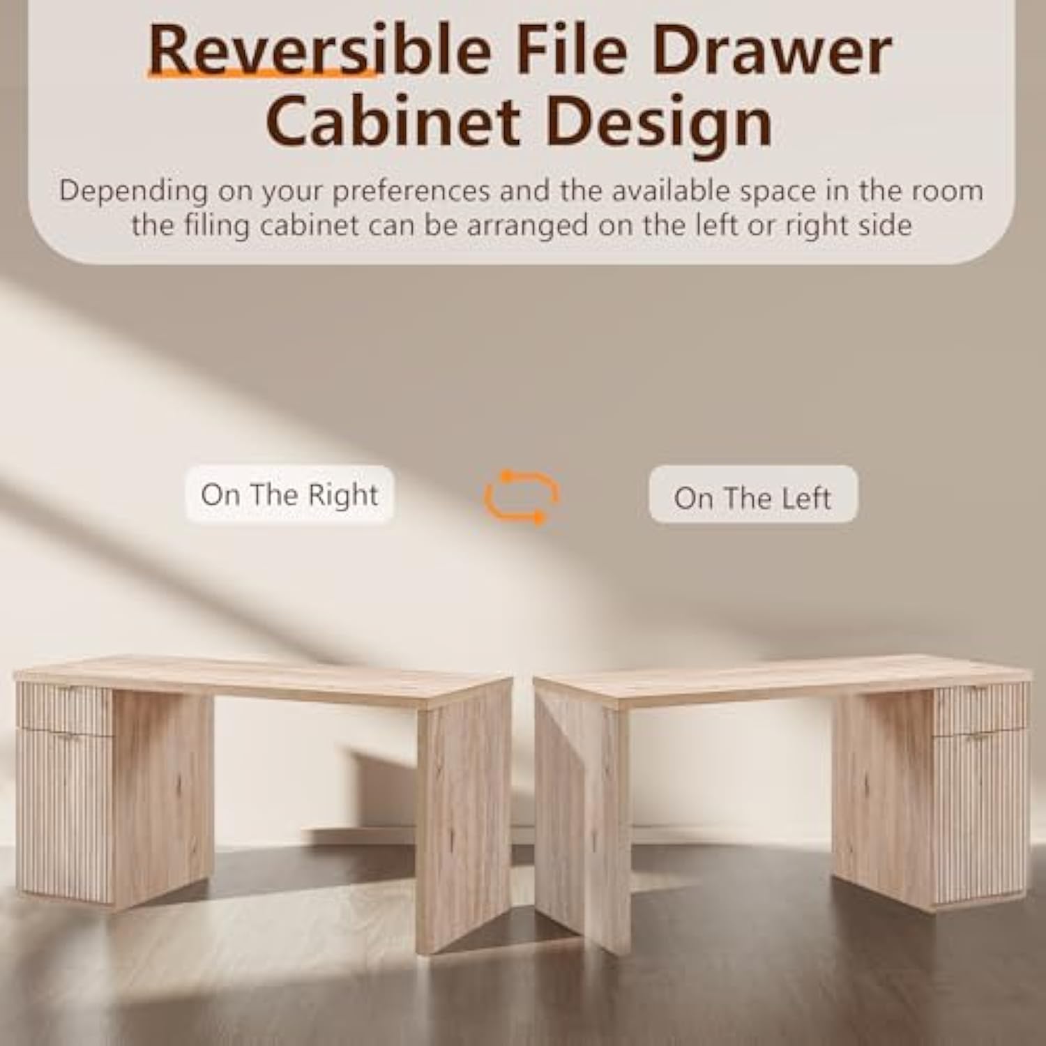 60 Inch Modern Executive Home Office Desk with Storage