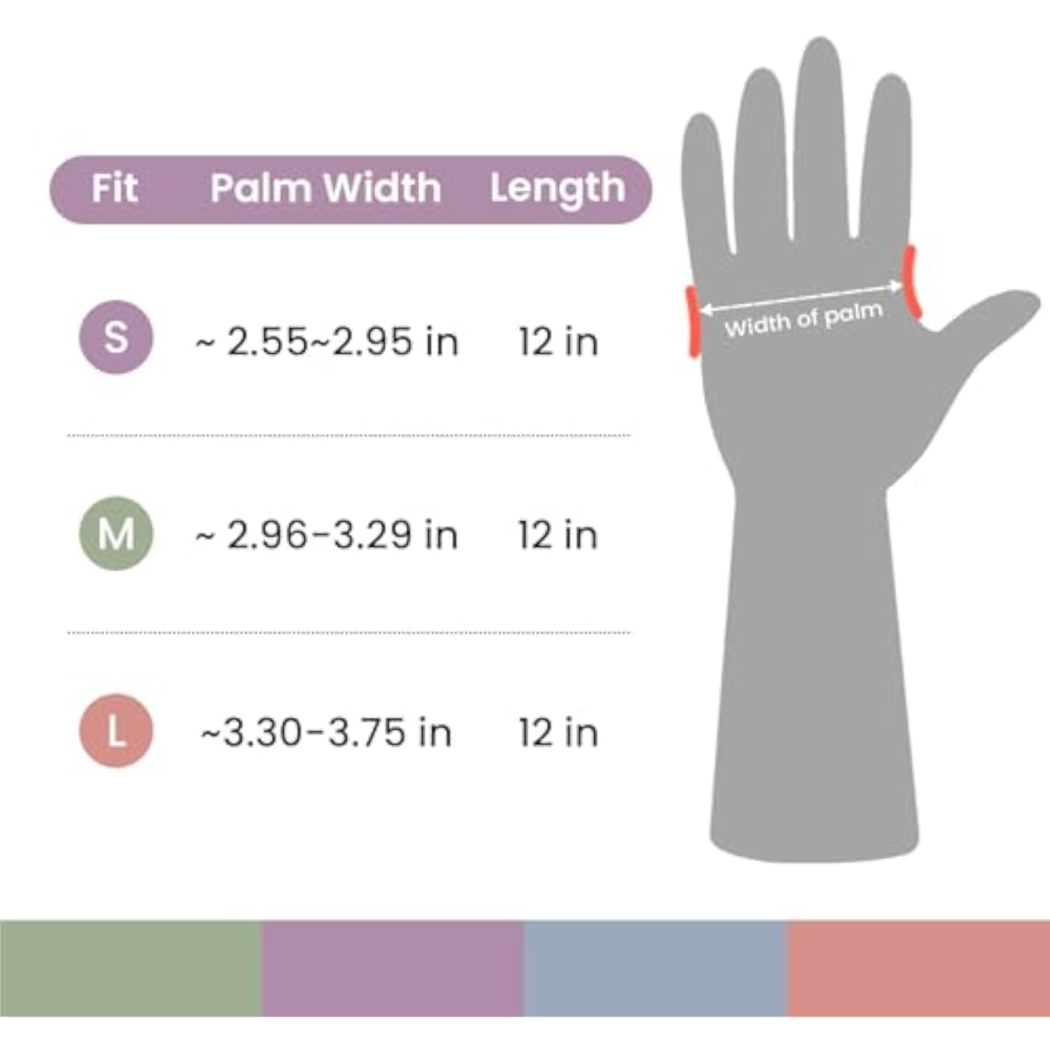 4 Pairs Reusable Kitchen Gloves for Washing Dishes and Household Cleaning