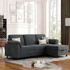 3 Seat L Shaped Convertible Sectional Sofa with Removable Pillows