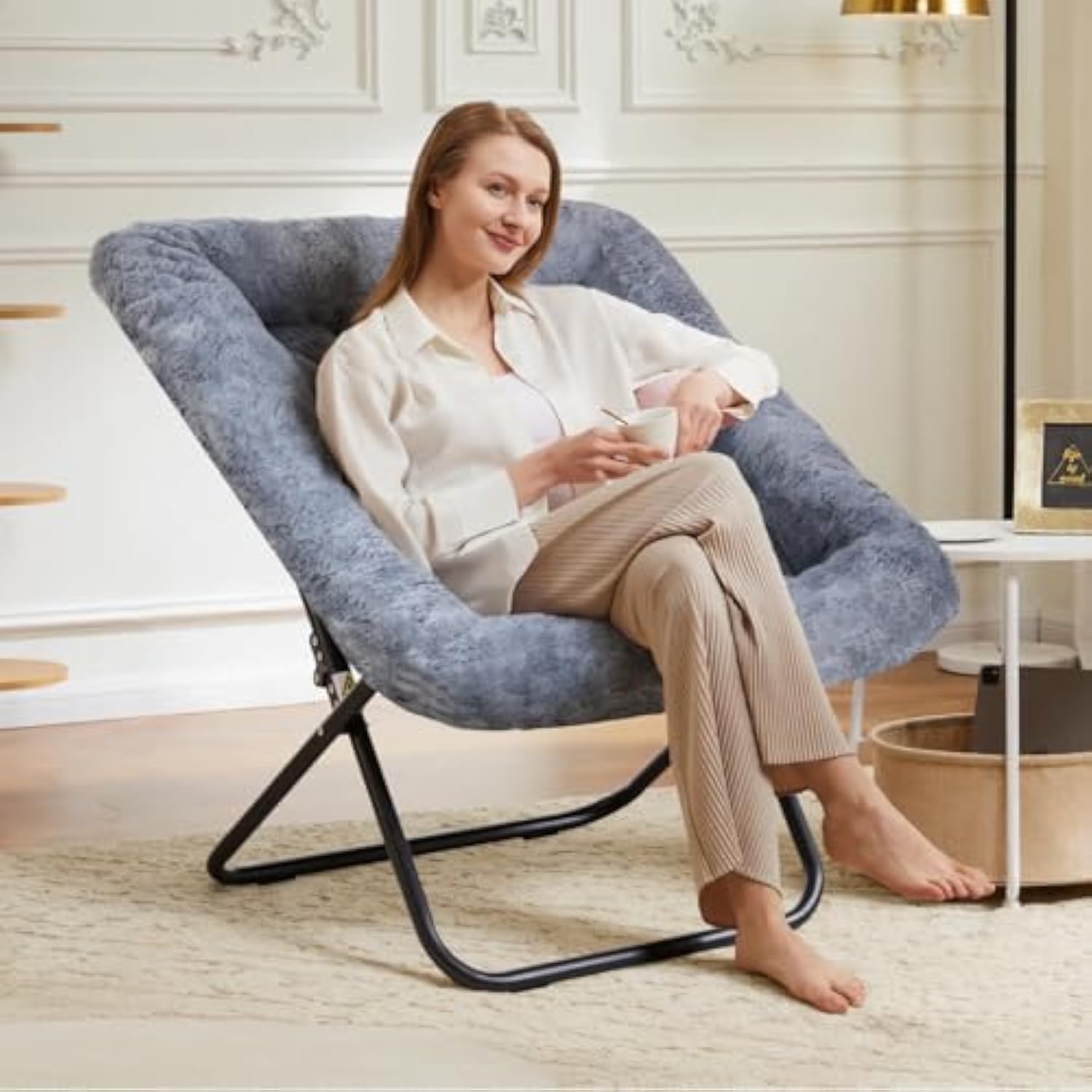 Large Size Foldable Comfy Chair for Adults