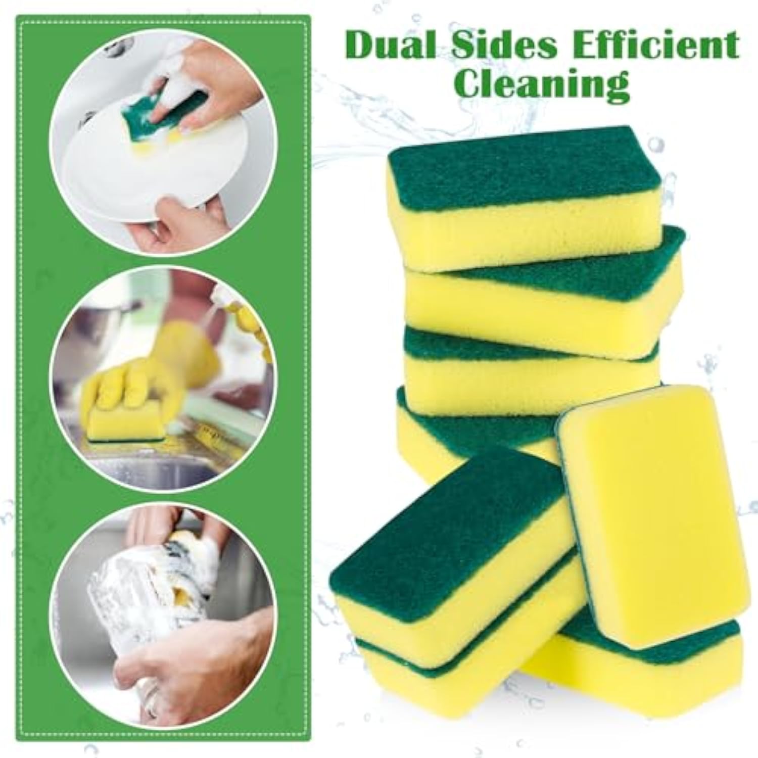 40 Pack Scrub Sponge Dish Sponges for Dishes & Multi-Surface Cleaning