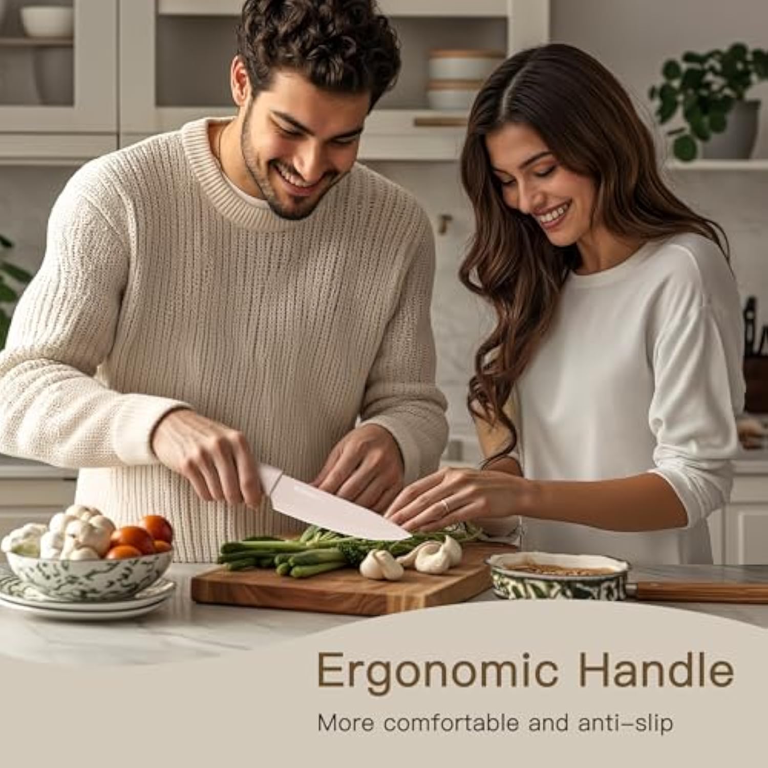 13 Pieces Kitchen Knives Set with Healthy Anti-Rust Coating