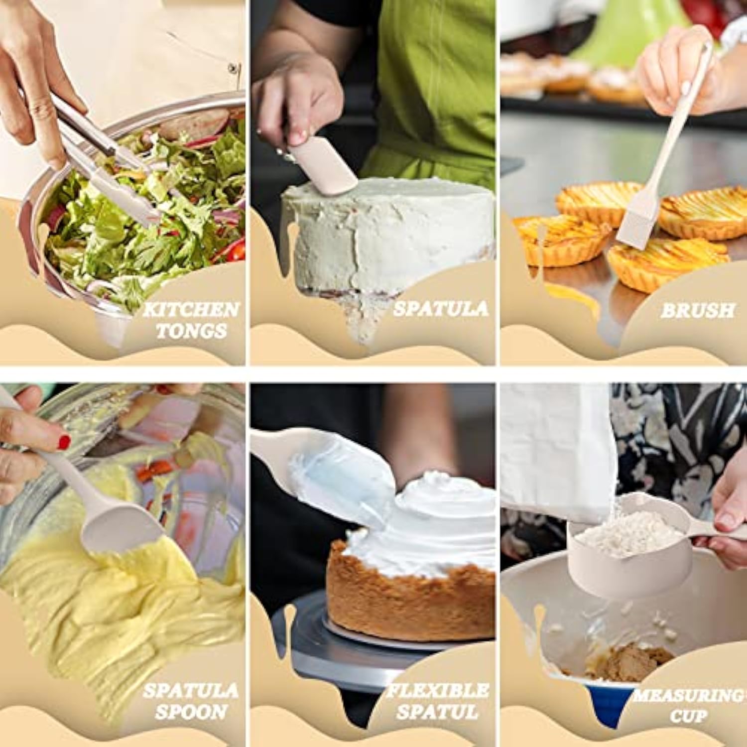 26PCS Stainless Steel Khaki Bowls with Grater Attachments