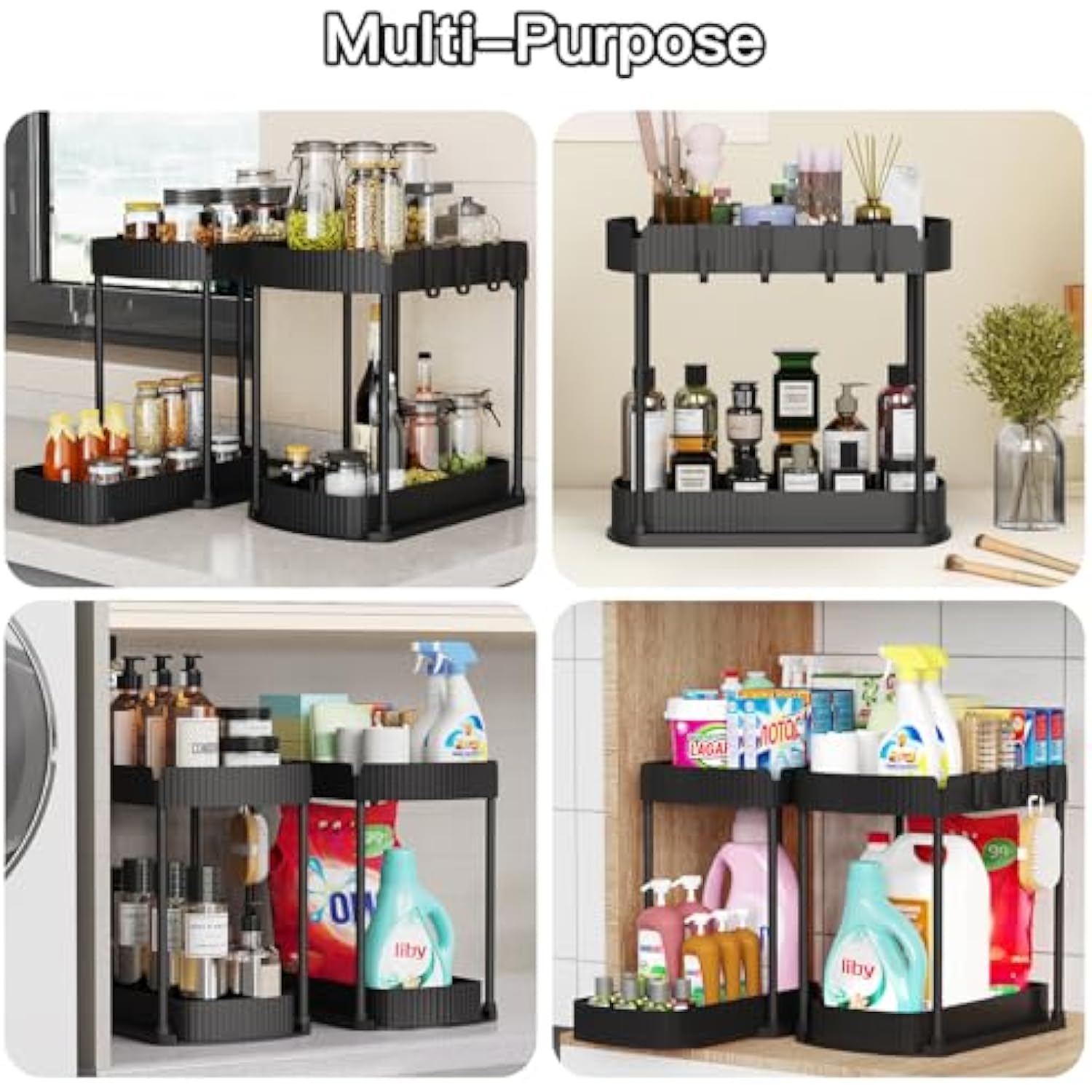 Under Sink/Cabinet Organizers and Storage for Bathroom & Kitchen