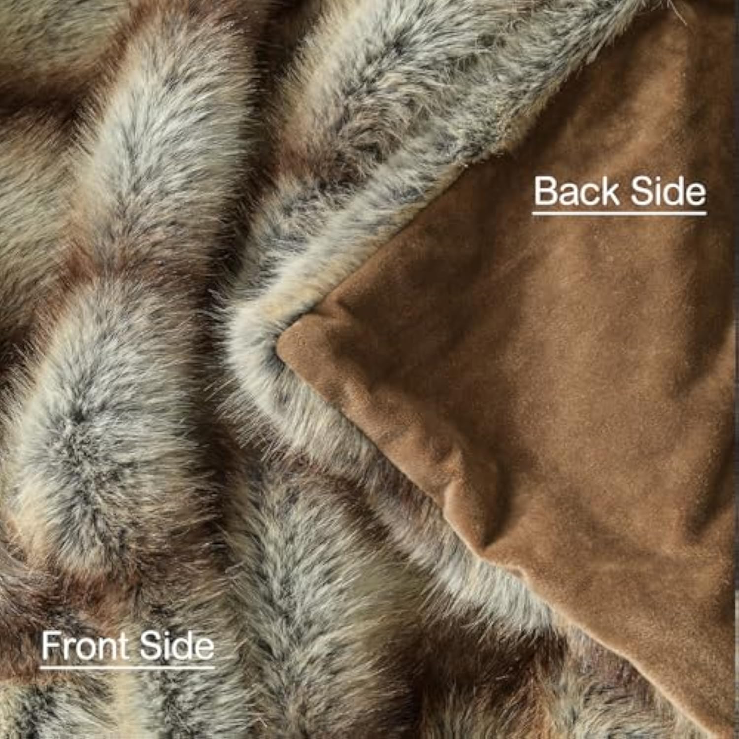 60x80 Inches Soft & Cozy Fur Throw Blanket for Couch